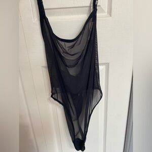 Aerie Black Sheer Bodysuit